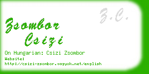 zsombor csizi business card